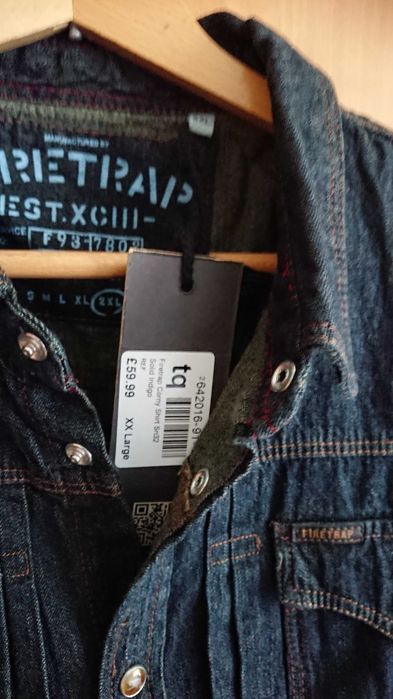 Nowa koszula jeansowa męska firetrap corny solid indigo