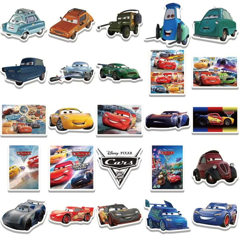 Стикеры наклейки для детей с героями мультфильма Disney Cars Тачки