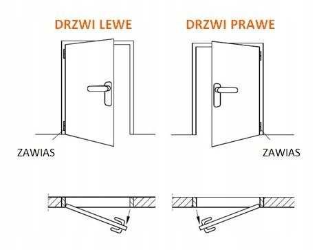 Drzwi wewnętrzne Voster Virgo IV 3/3 pk Dąb Sonoma 80 Lewe