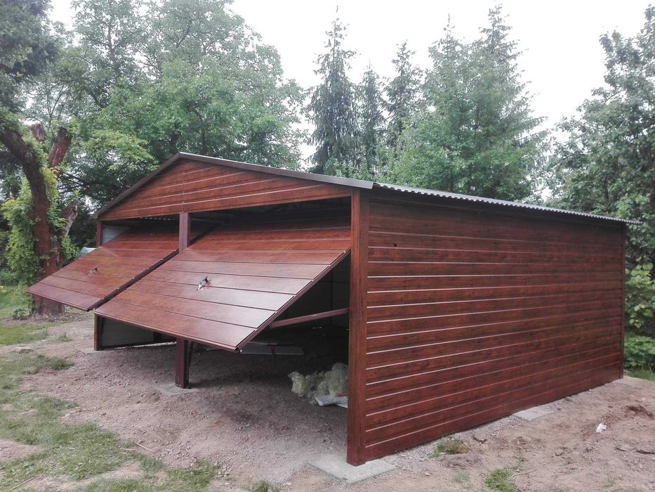 Garaż drewnopodobny 6x6, 6x5, 4x6, profili zamkniętych, hale