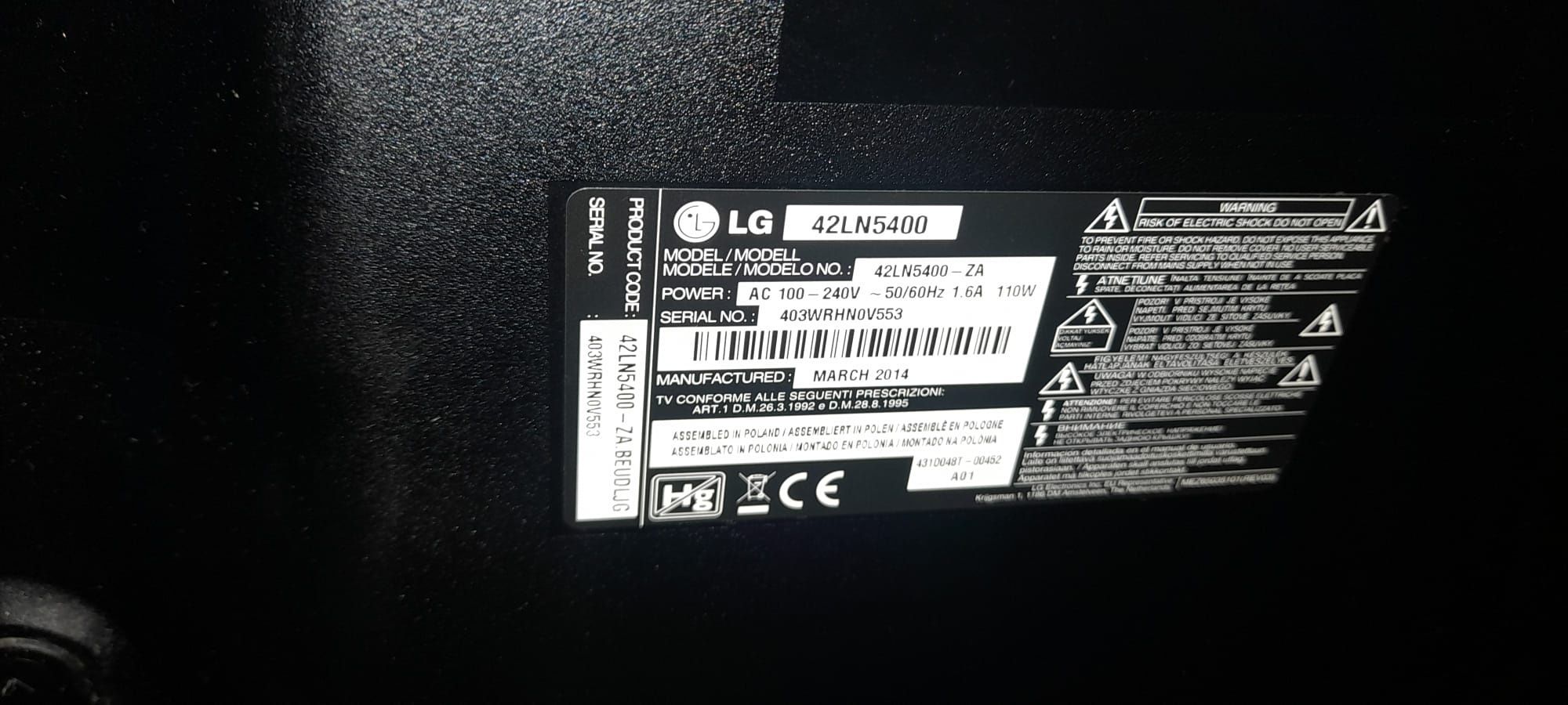 TV LG 42Polegadas
