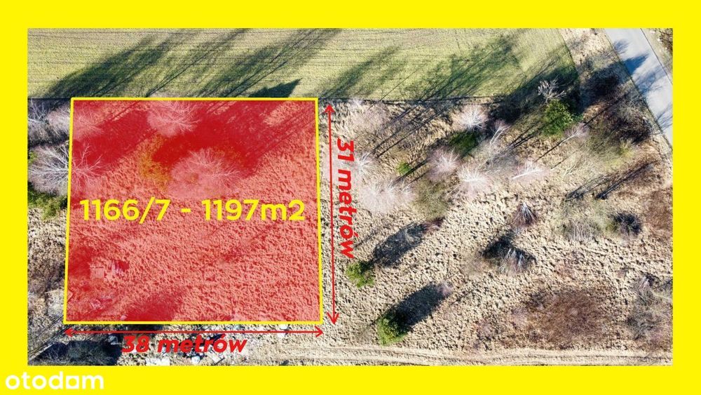 Działka budowlana 12 arów w pobliżu Łukowa- Wagram