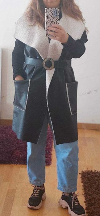 Colete comprido ecopele