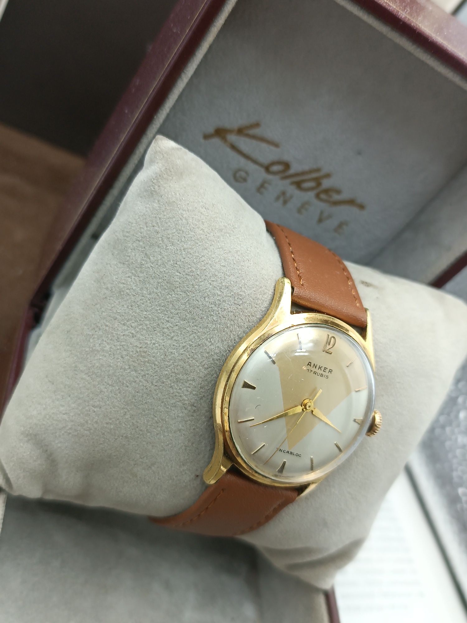 Zegarek anker 17 jewels  pozłacany au mechaniczny