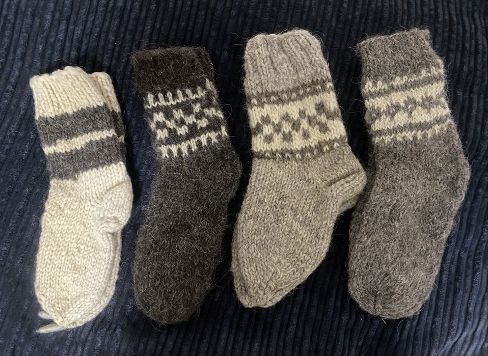 Теплі шерстяні носки, вʼязані шкарпетки