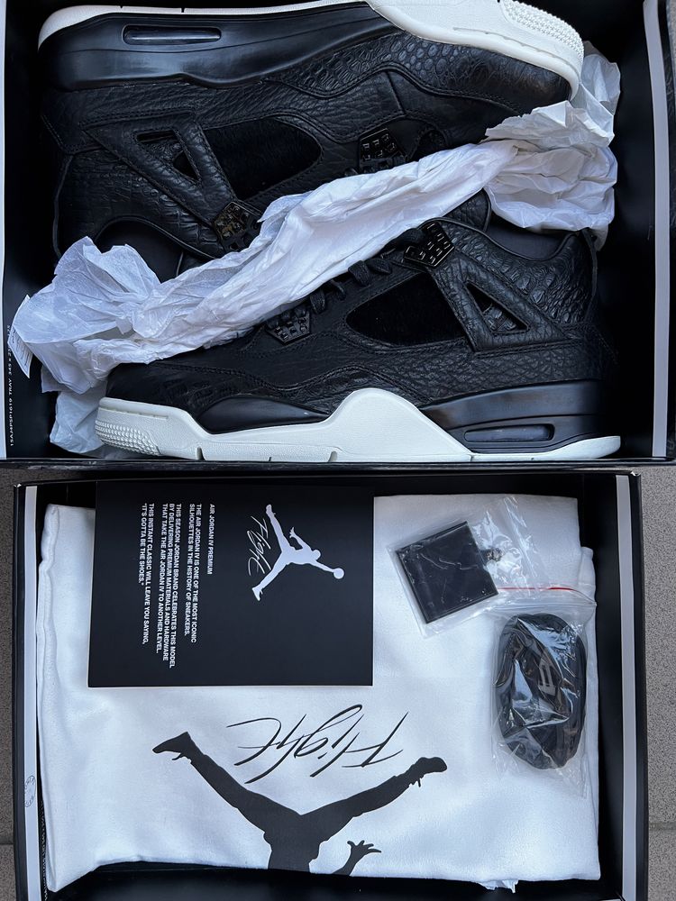 Nike Air Jordan 4 Retro Premium Black Pony Pinnacle