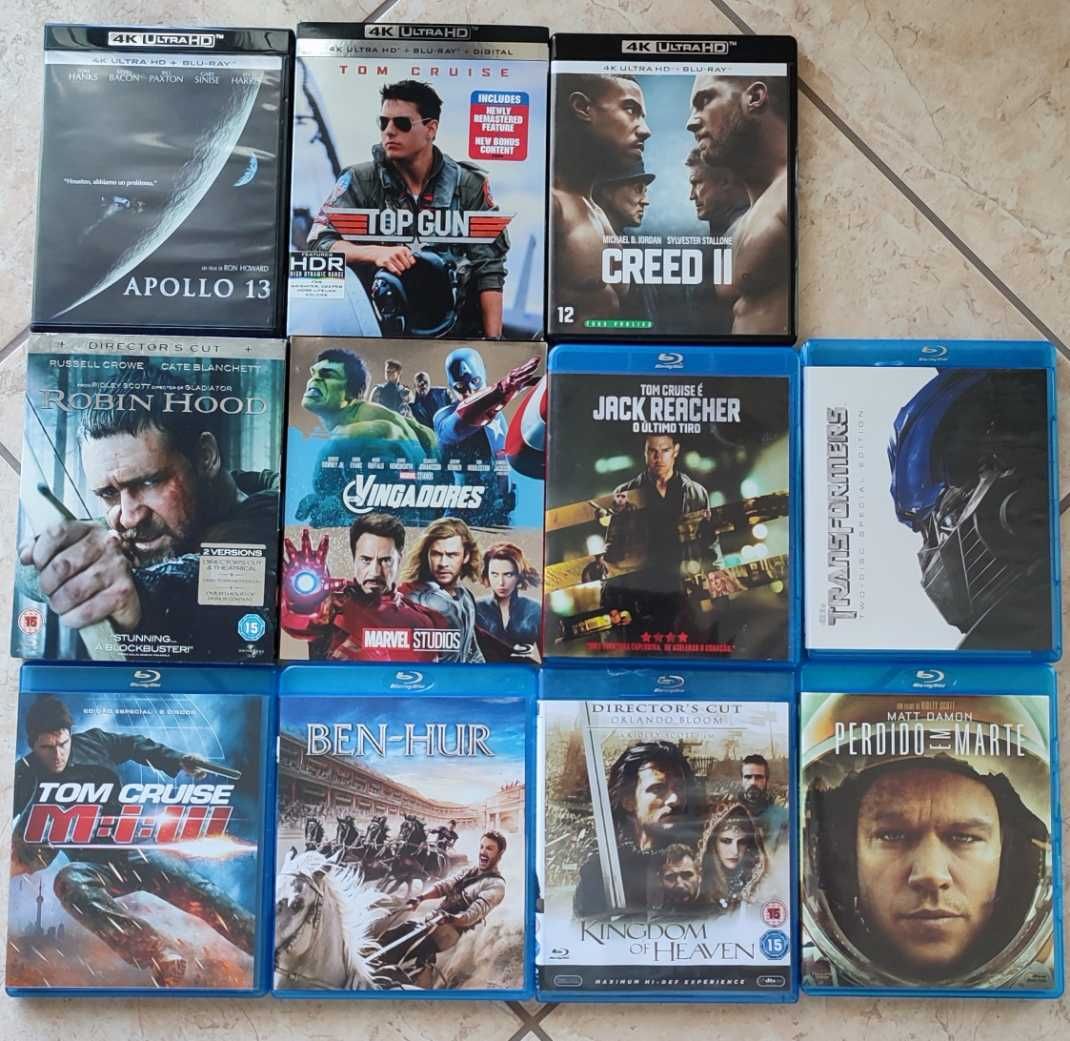 Filmes em 4K e Bluray