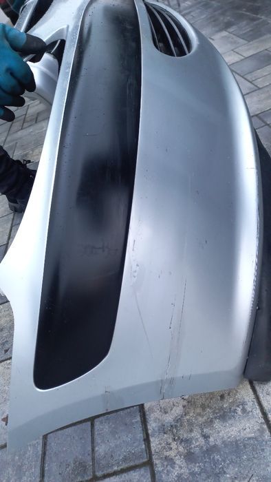 Peugeot 307 zderzak przód przedni srebrny ezr 01-05