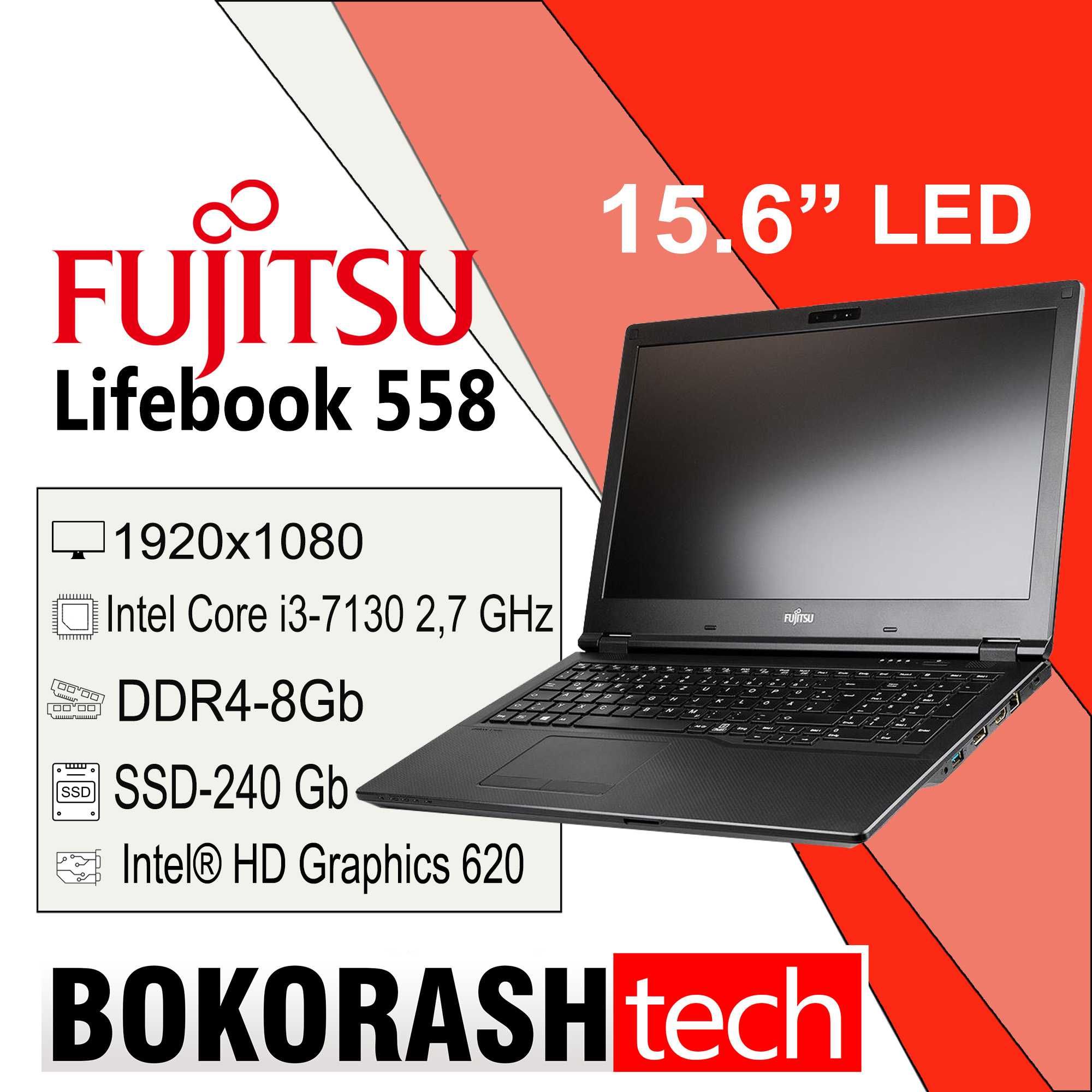 Ноутбук Fujitsu LIFEBOOK E558 15,6" Intel i3-7130 DDR4 8Gb SSD 240 Gb