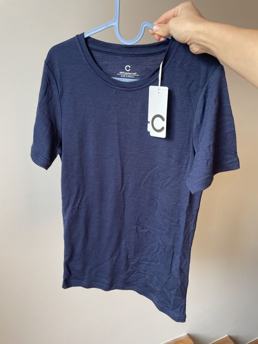 Nowy tshirt wełna merino cubus xs-s koszulka