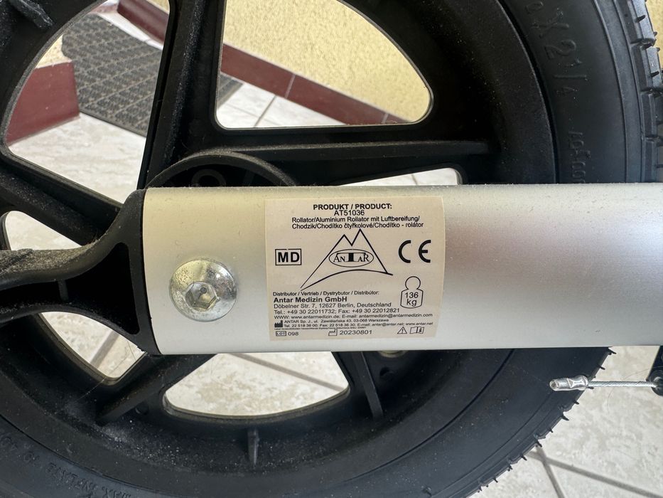 Chodzik Terenowy wózek balkonik składany aluminiowy ANTAR AT51036