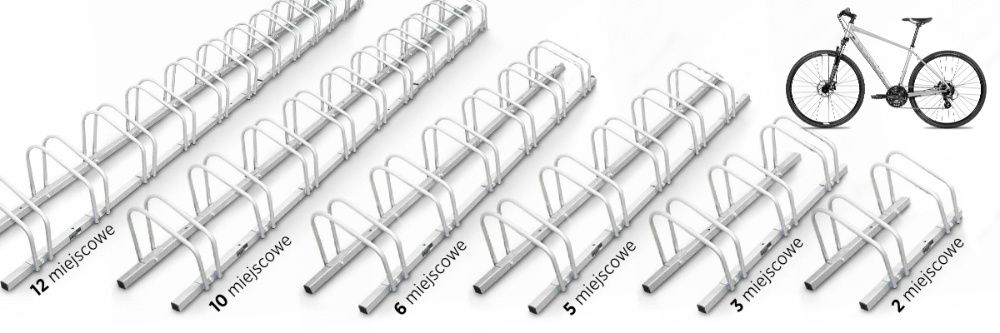 Solidny Stojak Rowerowy 6 Miejsc, Antykorozyjny, Metalowy*16136