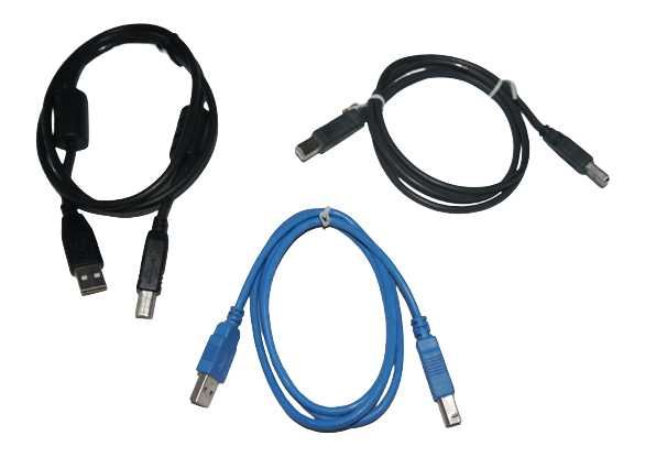 Kabel do drukarki, skanera 2.0 USB A-B NOWY 1m niebieski/czarny/szary