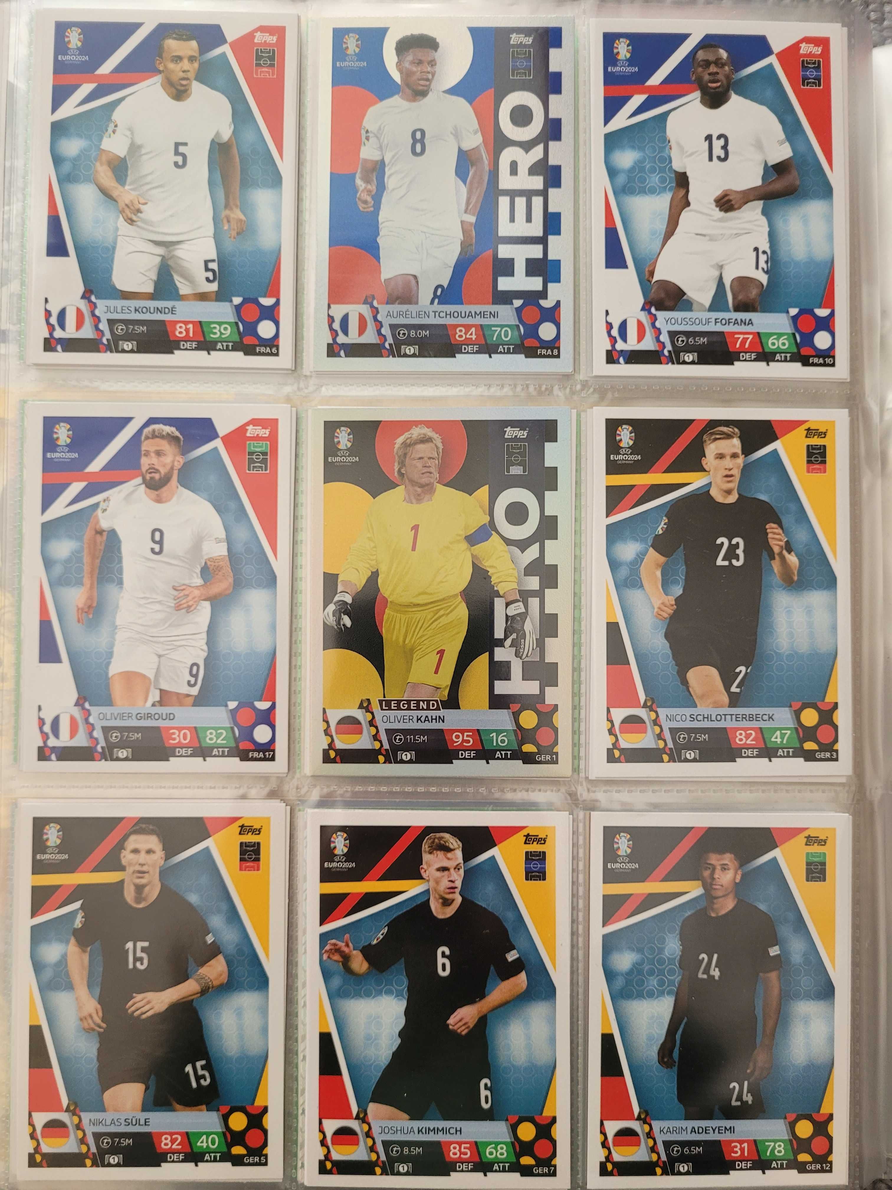 Lote de Cartas Match Attax Euro 2024