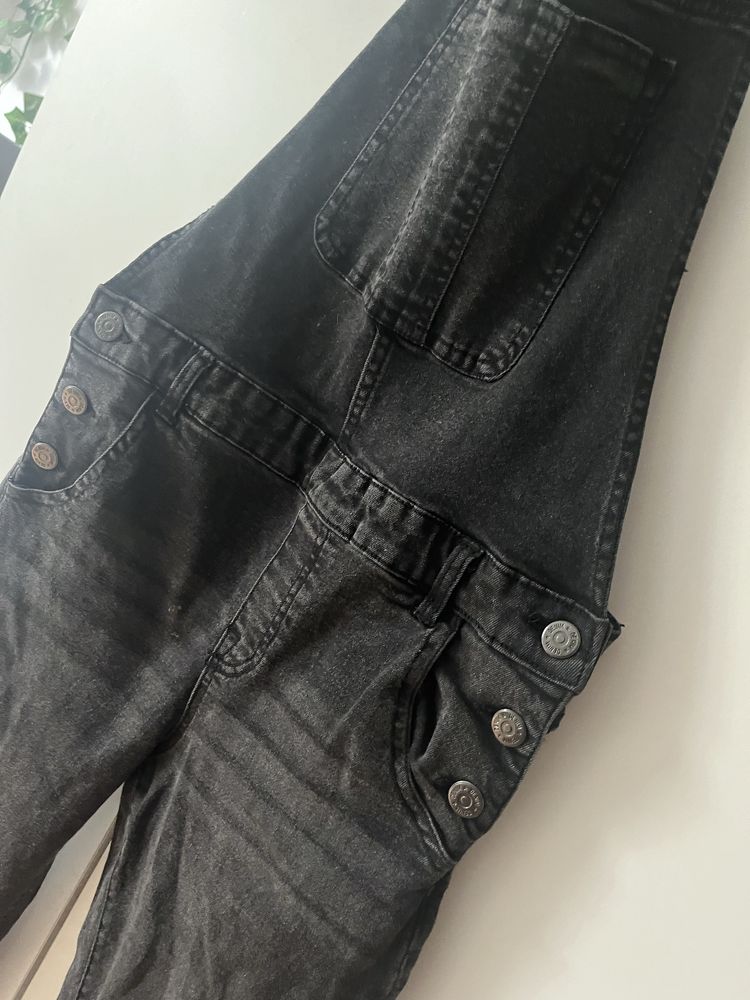 ogrodniczki czarne jeansowe rozm 164