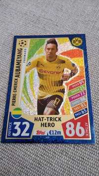 Karta match attax hat trick hero Aubameyang champions league 17/18