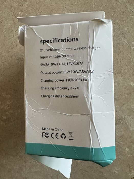 Автотримач для телефона з бездротовою шидкісною зарядкою