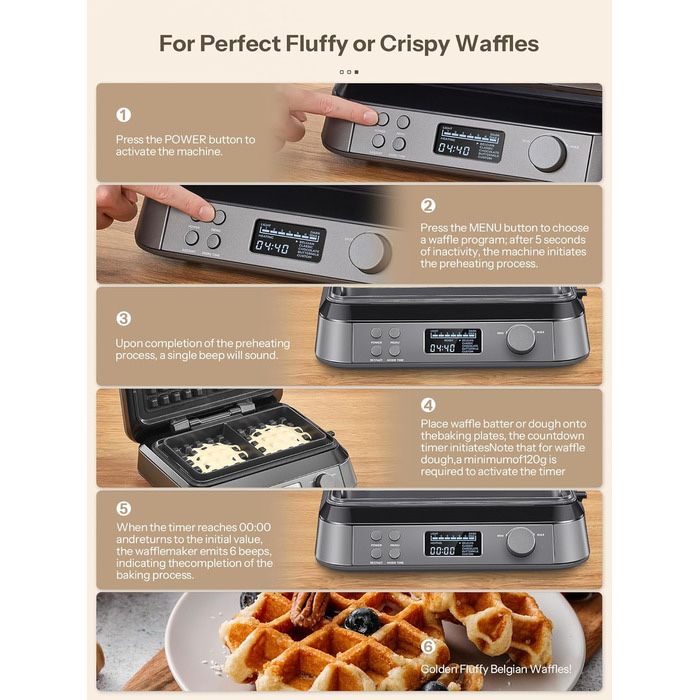 Професійна вафельниця 1600W Fohere ST5403T