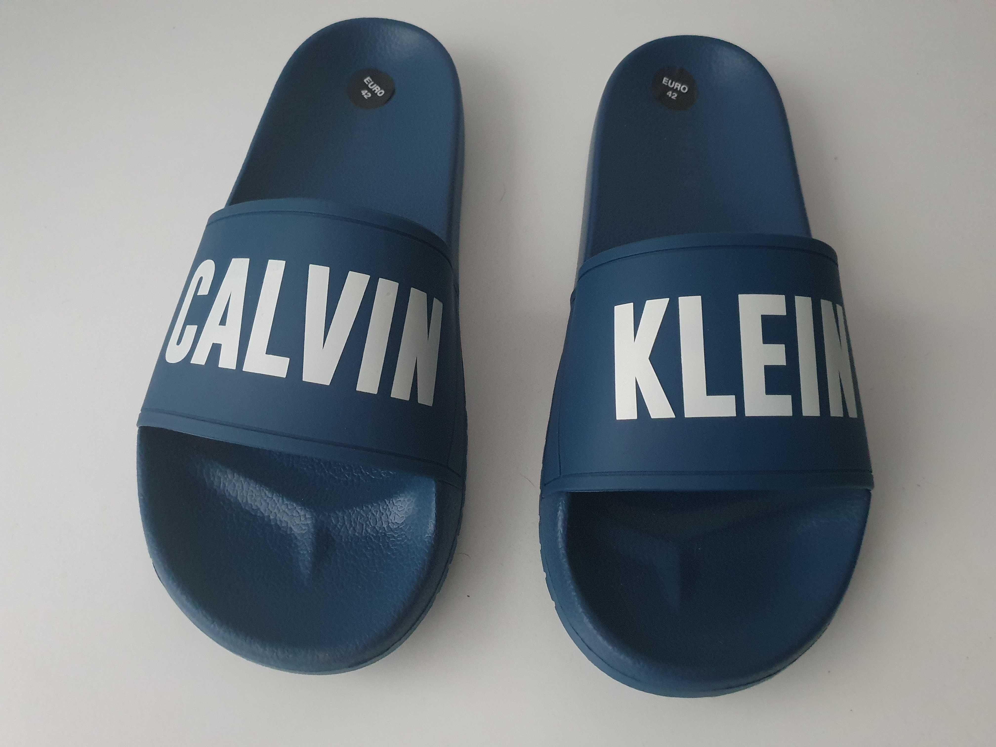 NOWE oryginalne klapki męskie Calvin Klein laczki CK 42 na plażę