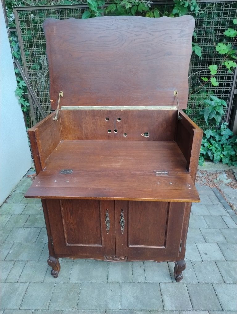 komoda prl biurko barek z drewna