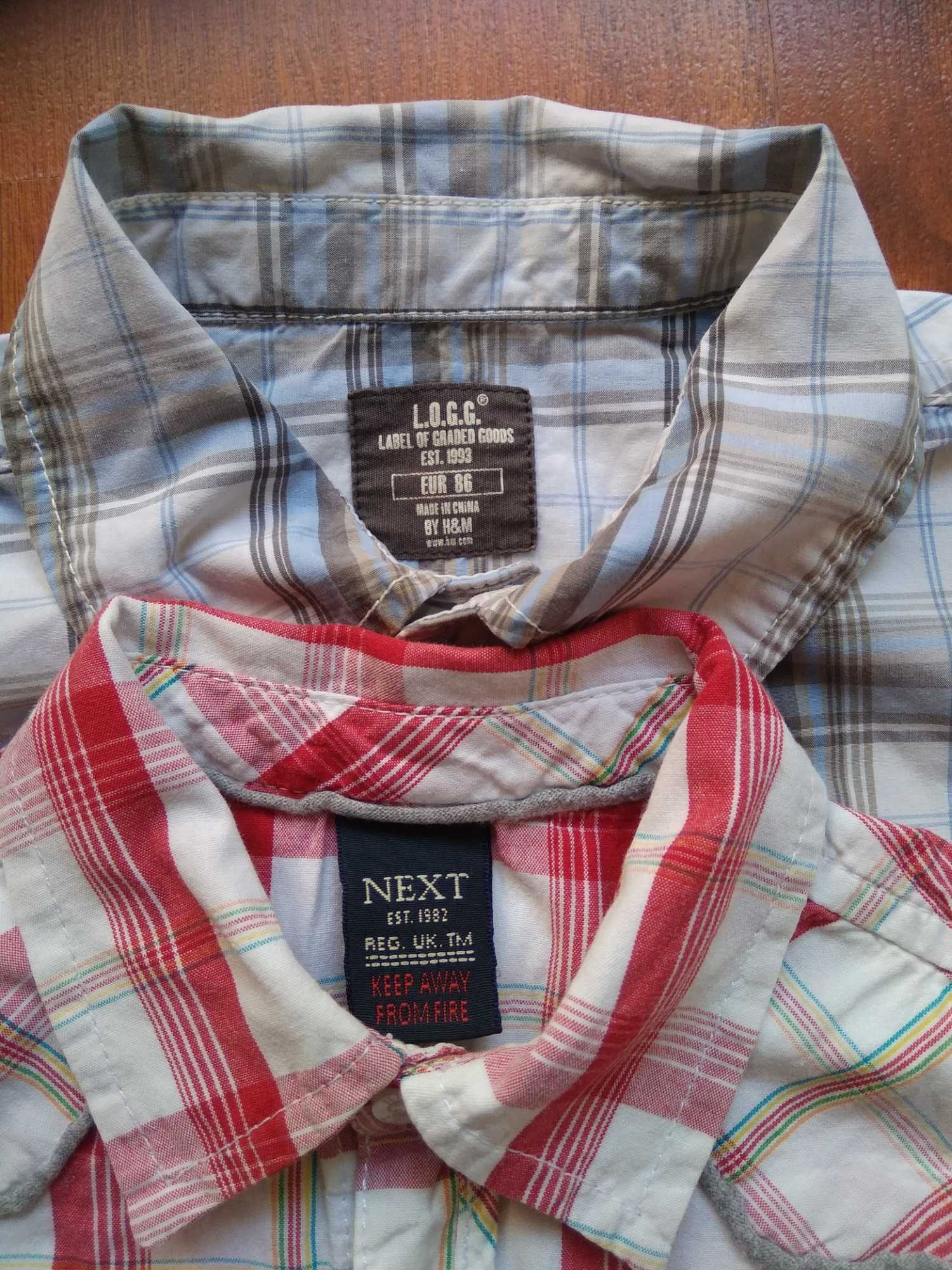 2 Koszule chłopięce r.86 H&M, Next