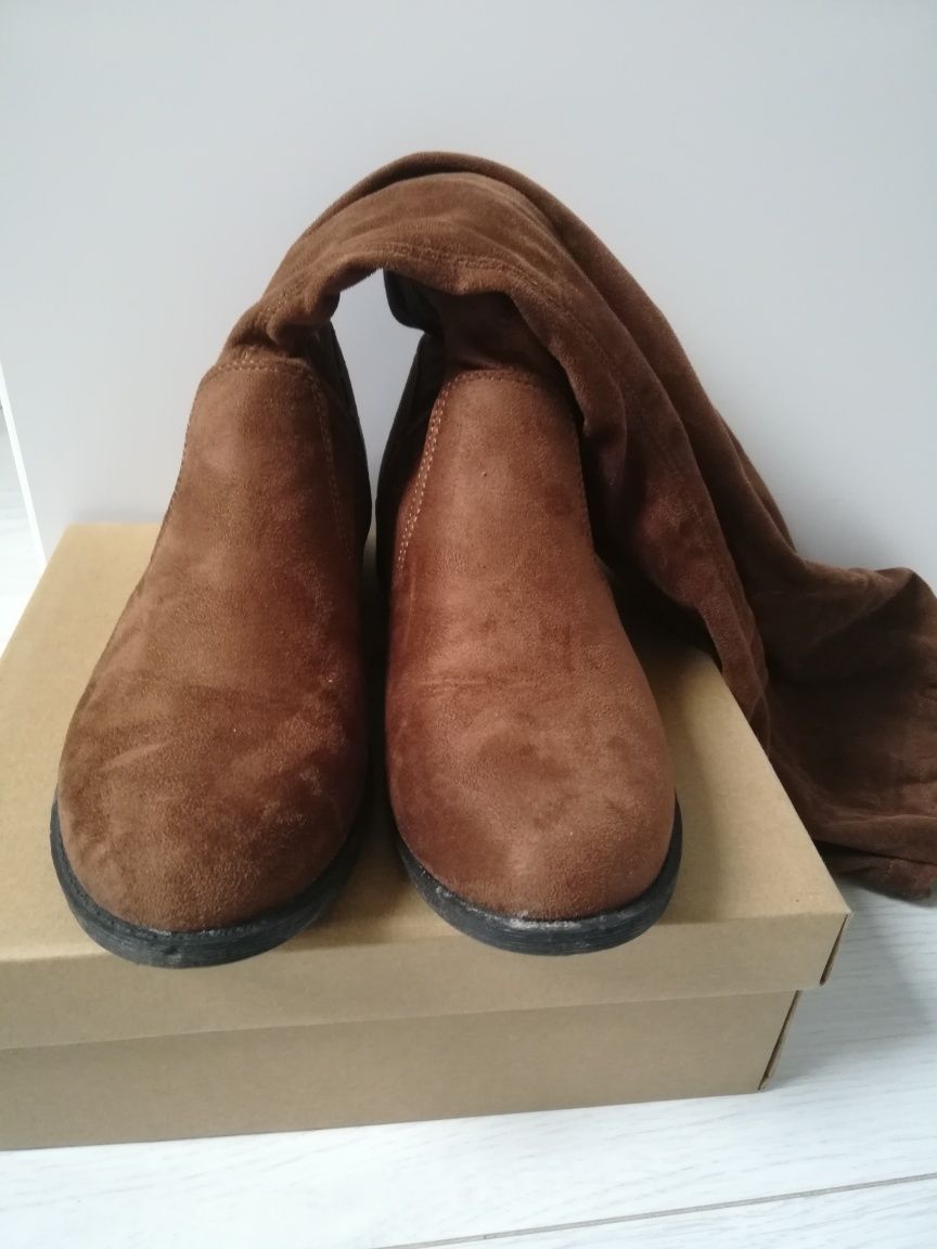 Kozaki camel /brązowe r 37 za kolano