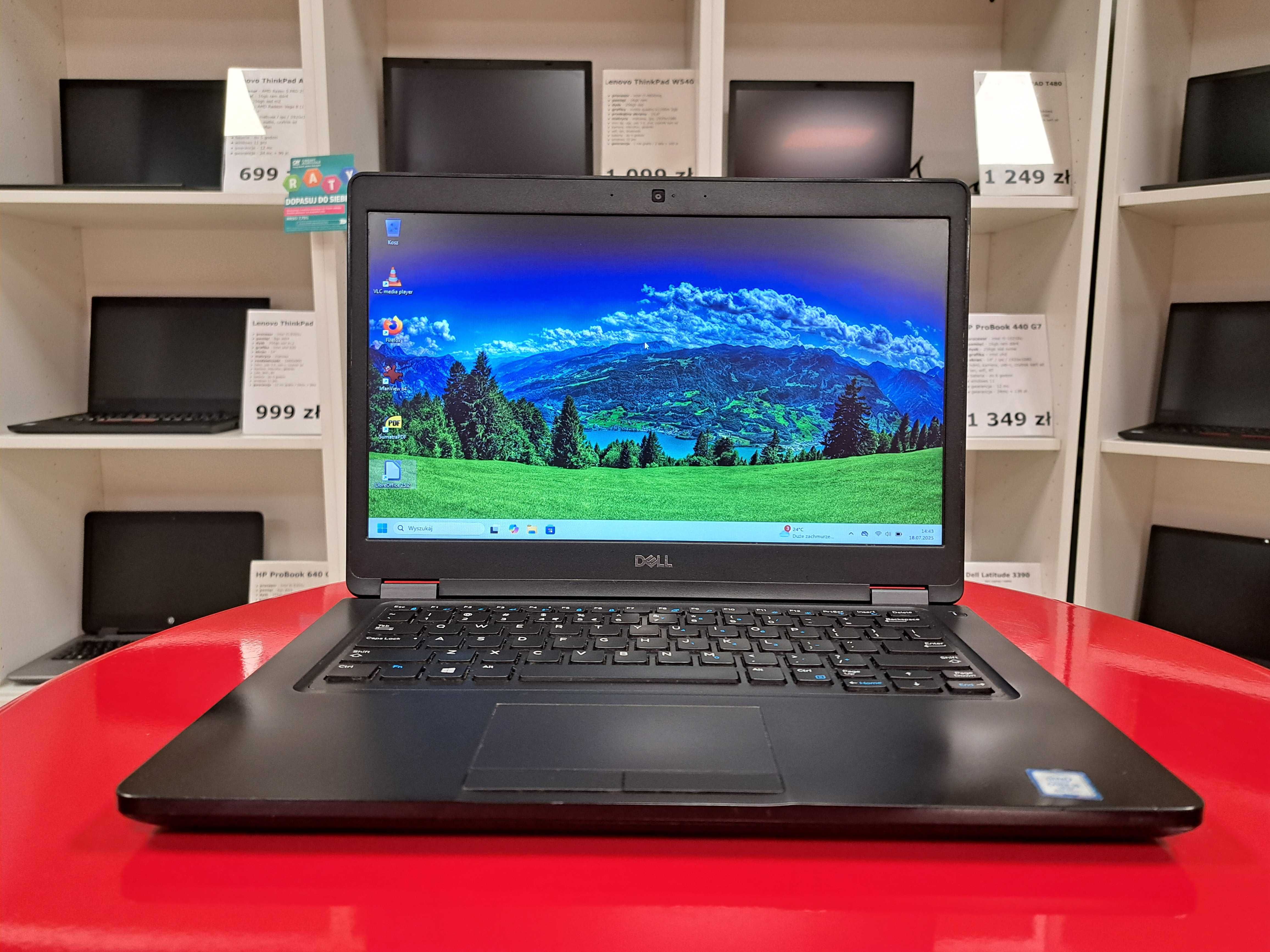 Laptop 14" Dell Latitude 5490 i5-8gen 8GB Win11 SSD USB-C HDMI Kamera