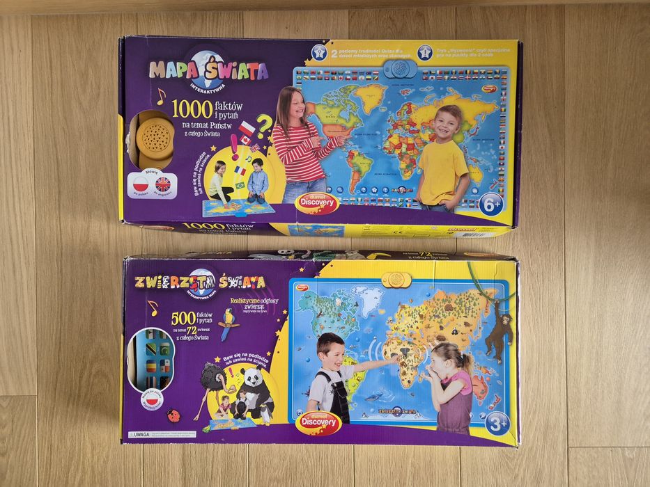 Magnetyczne mapa świata Zwierzęta Dumel Discovery prezent Mikołaj