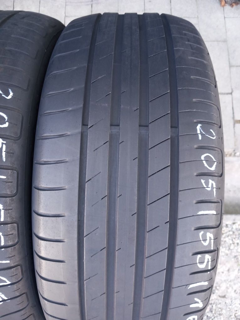 2x Opony Używane Letnie 205/55R16 Goodyear