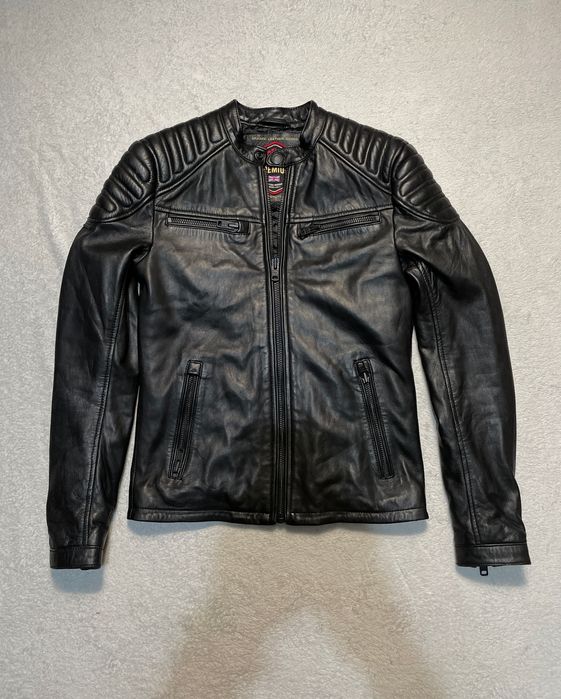 Чоловіча мотокуртка з натуральної шкіри Superdry Moto Racer