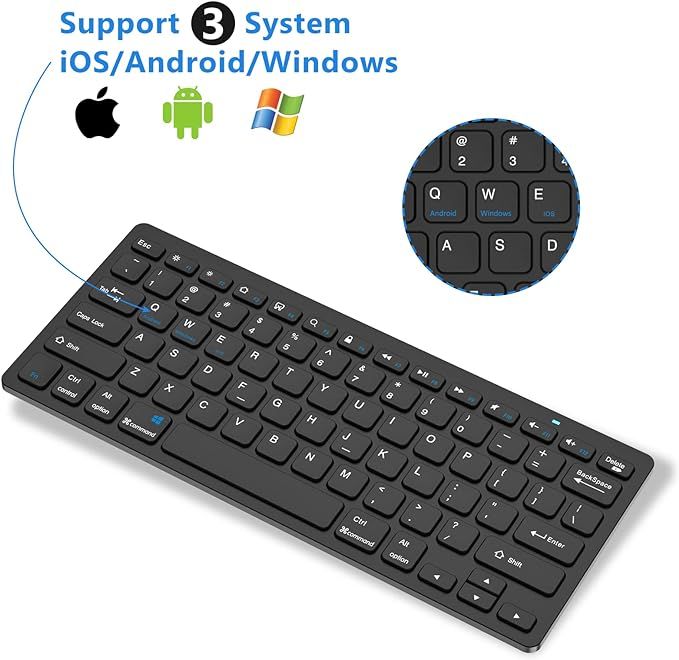 KBCASE Klawiatura QWERTY Bluetooth Bezprzewodowa