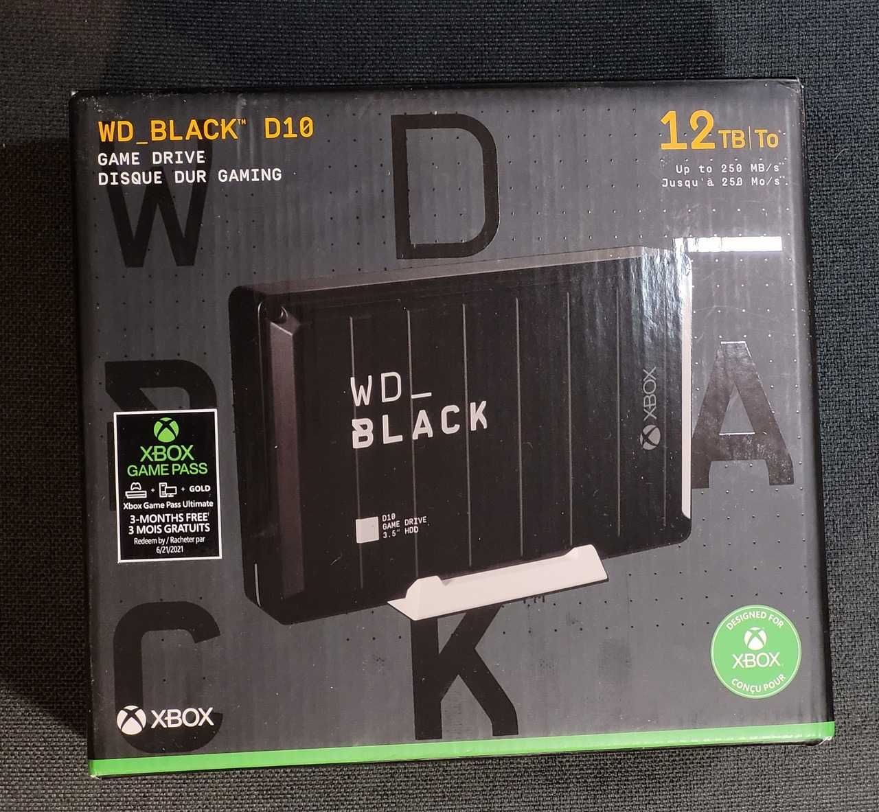 WD Black 12TB Game D10 HDD Dysk zewnętrzny do konsoli Xbox Nowy