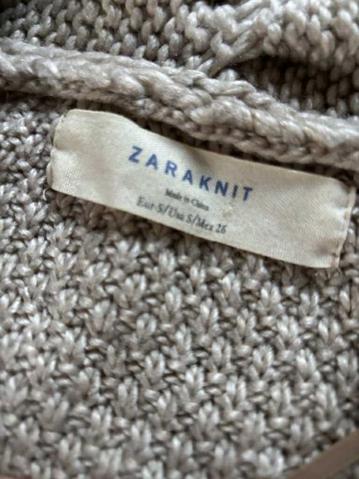 Sweter blezer damski wzór warkocza Zara Knit