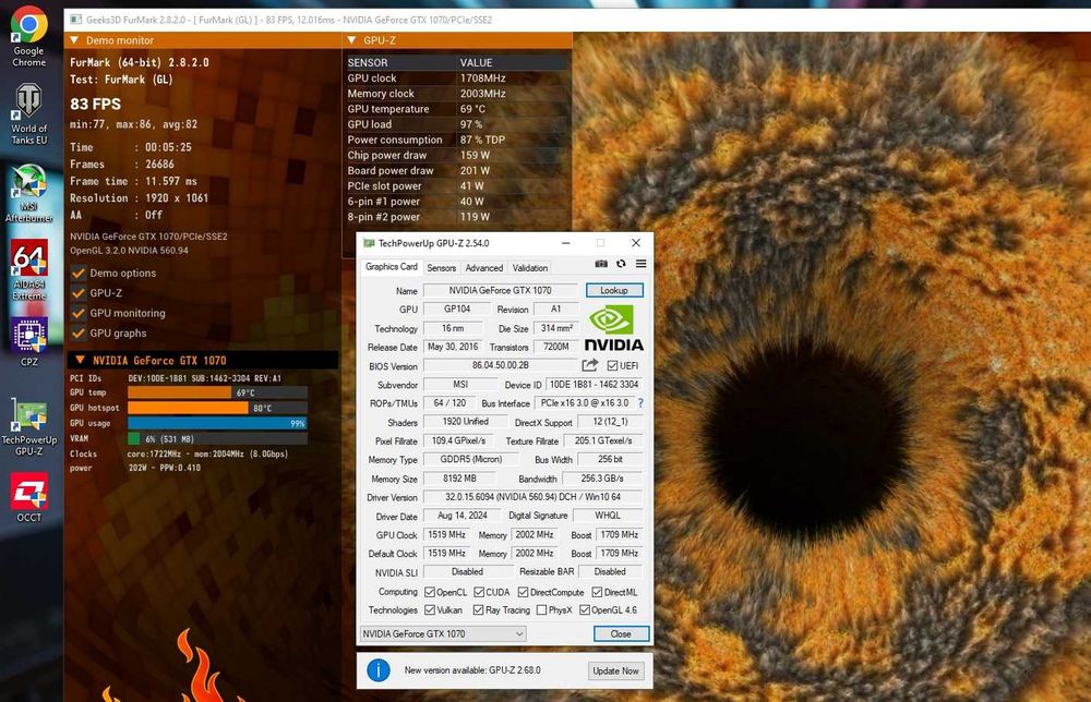 ПК MSI GTX1070+ Ryzen 5 2600+ 16Gb DDR4/SSD игровой компьютер