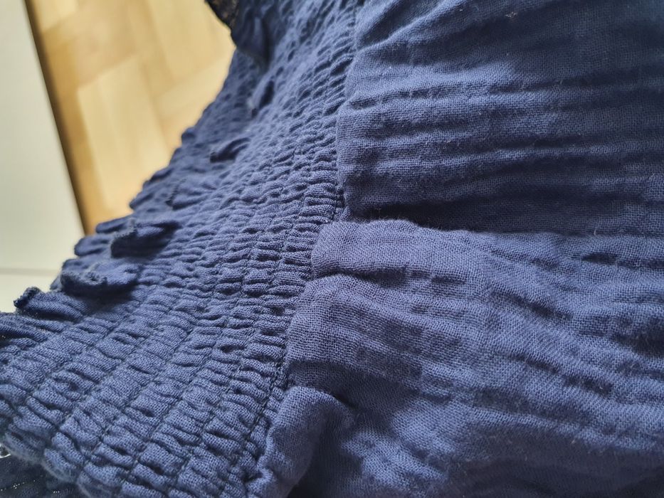 Spodenki szorty muślin L 40  NOWE granatowe Reserved