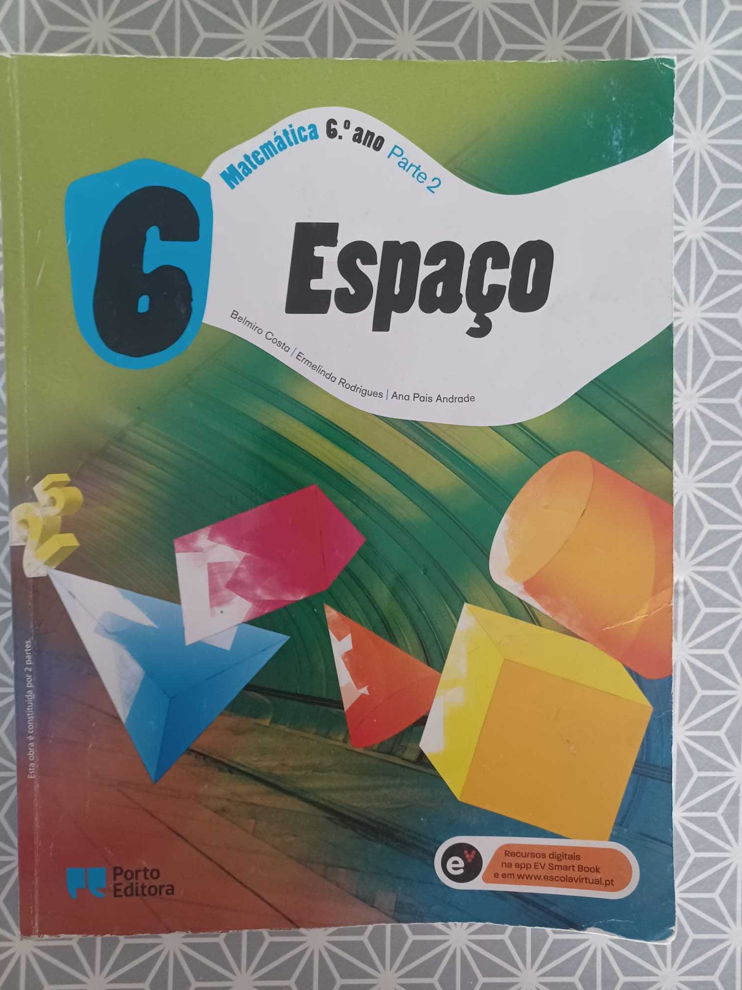 Matemática Espaço 6 Manual Vol1 e Vol2 e caderno de atividades