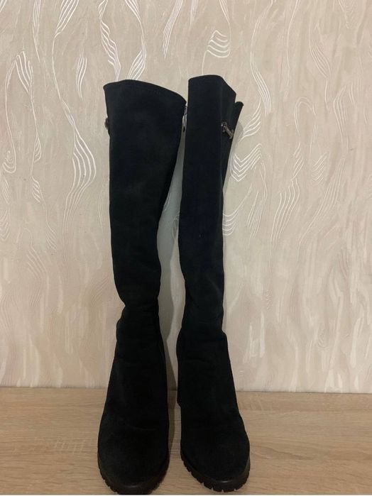 Зимові чобітки з натуральної замші 38р. В ідеальному стані