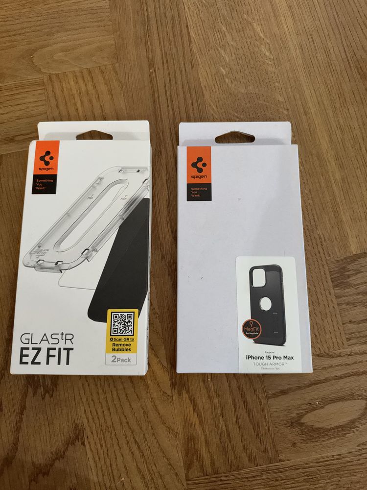 IPHONE 15 pro max Spigen etui plus 2x  szklo spigen