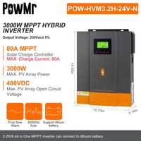 UPS Falownik Inwerter hybrydowy solarny 24 V 3 kw POW-HVM3.2H-24V-N