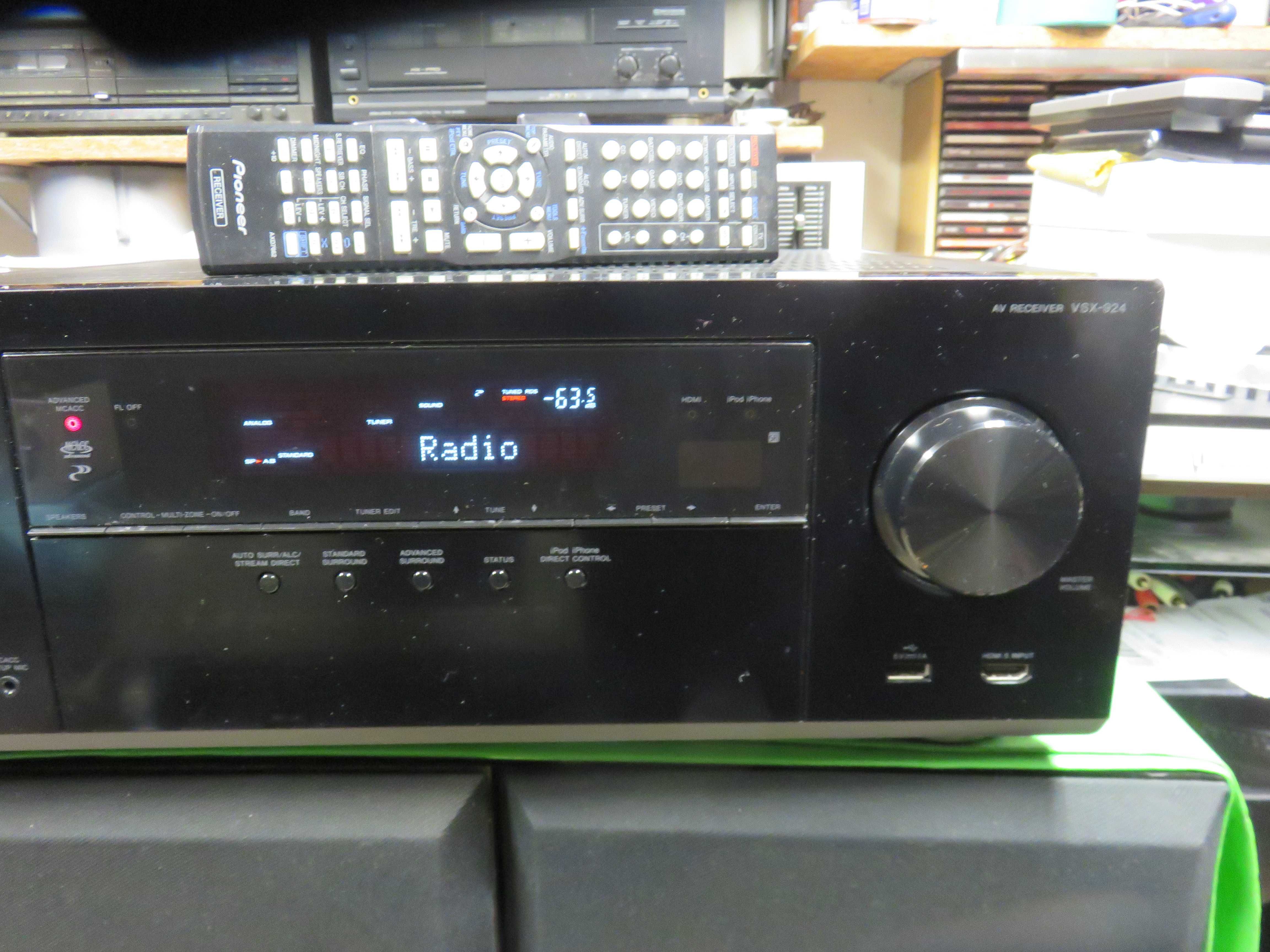 Amplituner Pioneer VSX-924 optyka HDMI pilot