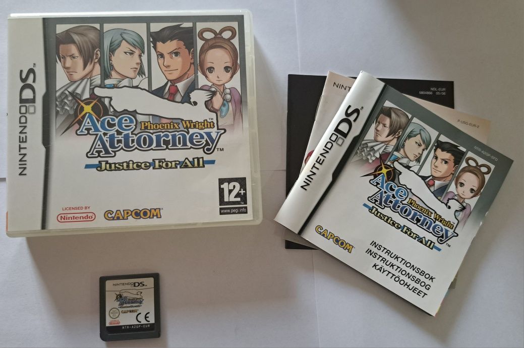 Gra Phoenix Wright Ace Attorney Justice for All  Nintendo DS Komplet