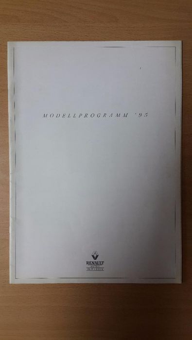 Prospekt Renault ModellProgramm. 1995 rok. Język niemiecki.