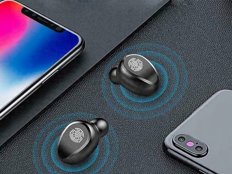 Słuchawki Bezprzewodowe DAVILIS F9 Czarne Douszne BLUETOOTH 5.1