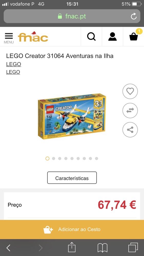 Lego Creator - Aventura na Ilha