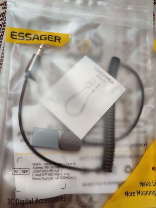 TOOCKI і ESSAGER AUX Bluetooth аудіоадаптер---AUX Bluetooth трансмітер