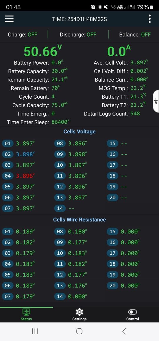 Akumulator 48V (13s 6p) 30A.