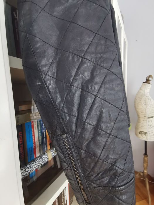 Ramoneska czarna skóra kurtka skórzana Bershka męska r. L/40