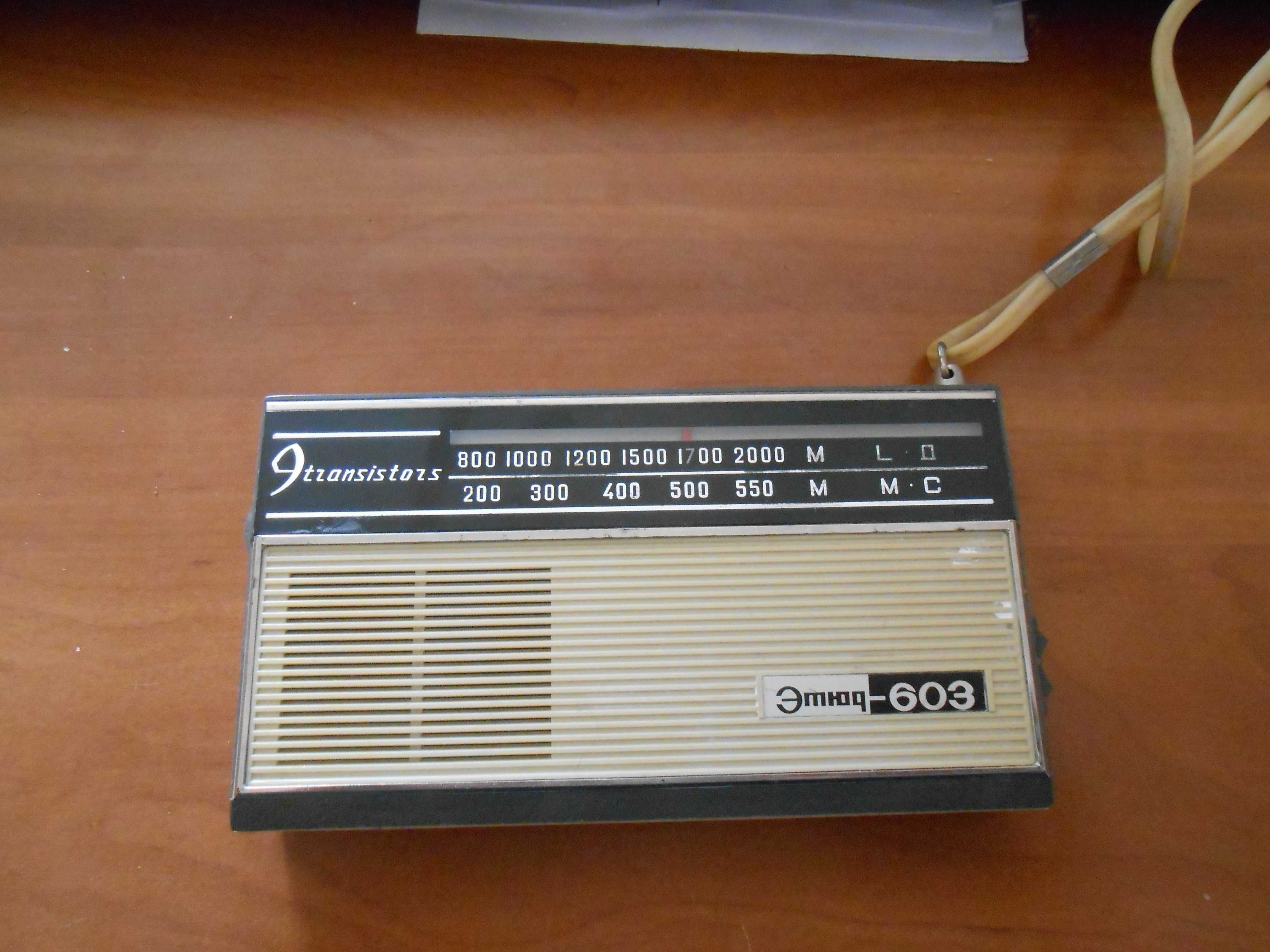 Retro 9 Transistors mini radio 603 PRL Vintage made in ussr cccp