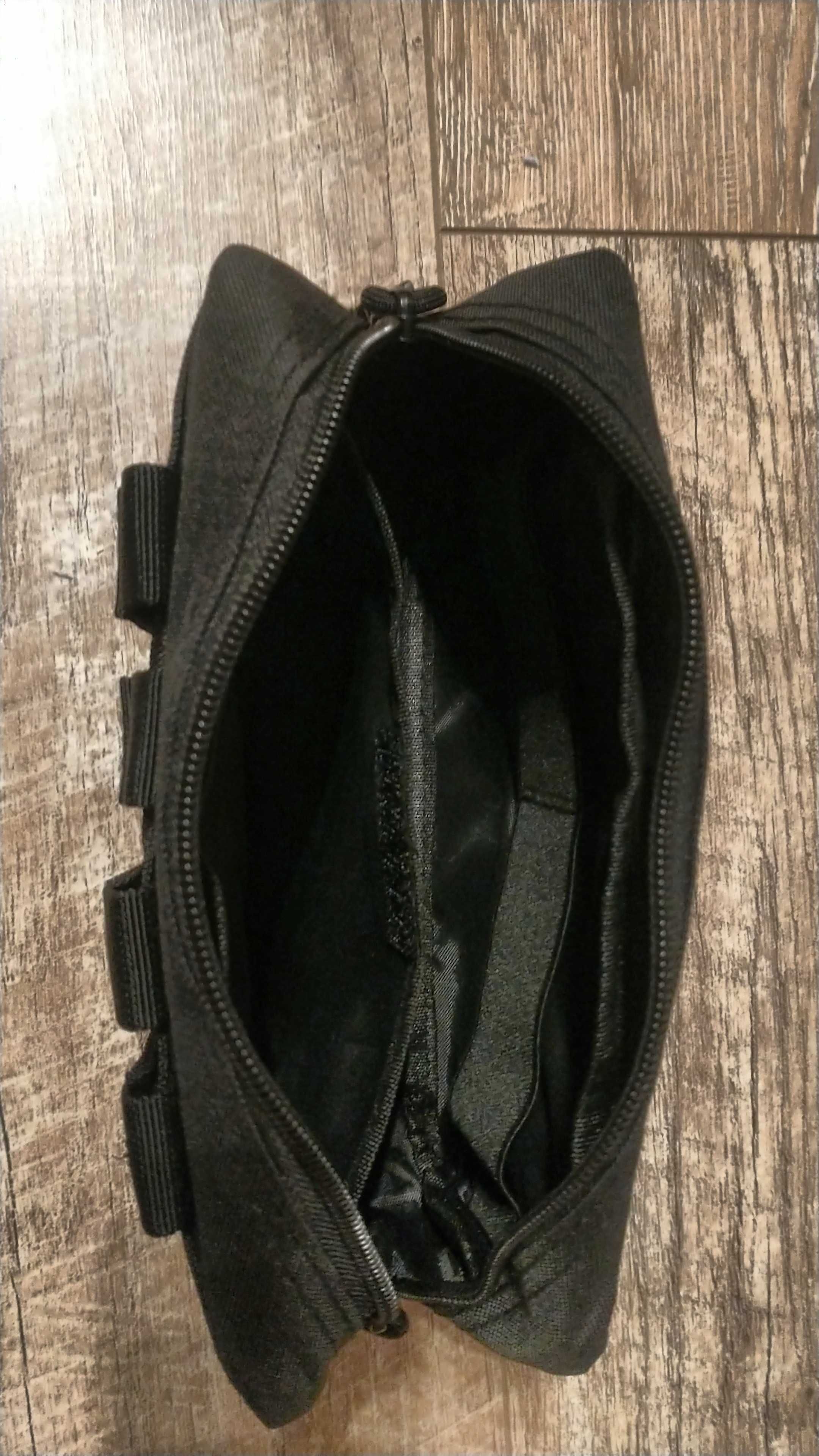 Torba kieszeń ładownica czarna molle do pasa plecaka 4 paski