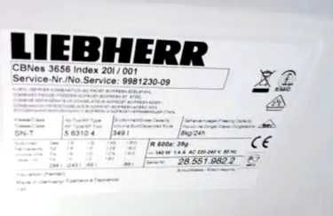 Холодильник Liebherr (липхер) CBNes 3656/182×60x63см розмір